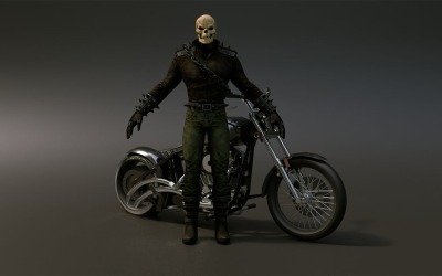 Model 3D postaci z filmu Ghost Rider