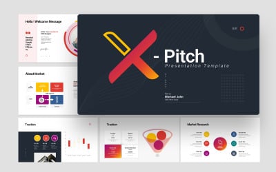 Professional Business Pitch Deck Google Slide Presentation