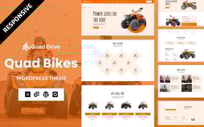 Quad Drive - Car, Bike, Taxi, Vehicle, Ride Share Rental and Booking WordPress  Elementor Theme