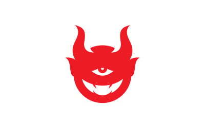 Duivelslogo symbool vector sjabloonontwerp 1
