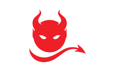 Duivelslogo symbool vector sjabloonontwerp 4