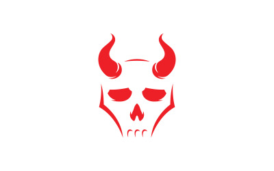 Duivelslogo symbool vector sjabloonontwerp 0