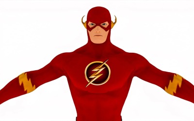 Modello 3D del personaggio di Flash Hero