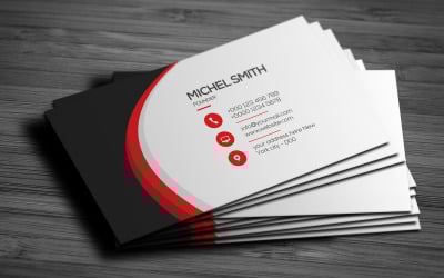Modern Stylish Wavy Business Card