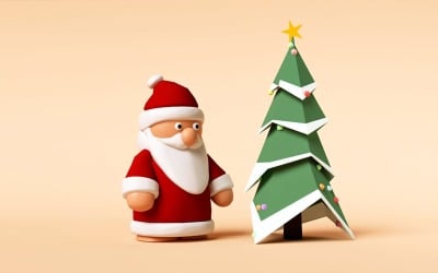 Santa Claus Cartoon 3d model