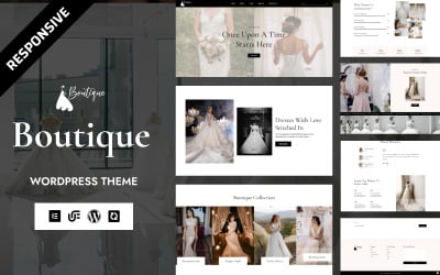 Boutique - Elegant Wedding Studio &amp;amp; Apparel WordPress Elementor Theme