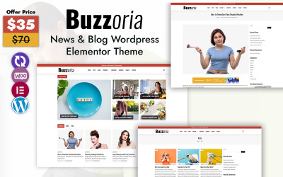 Buzzoria – Thème WordPress Elementor polyvalent pour blogs et actualités
