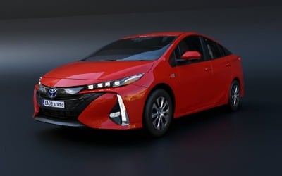 Model 3D Toyoty Prius Prime z 2022 roku