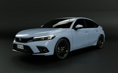Modelo 3D del Honda Civic Hatchback 2022