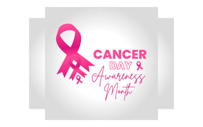 Design del poster per la giornata mondiale della consapevolezza del cancro con il nastro rosa