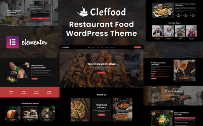 Cleffood - Víceúčelová WordPress šablona pro restaurace a kavárny