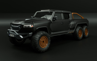 2022 Rezvani Hércules 6x6 modelo 3d