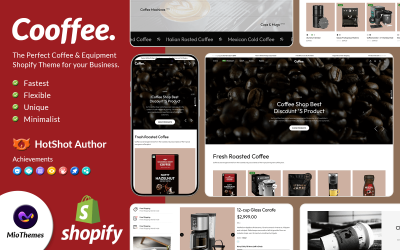 Kaffee - E-Commerce-Shopify-Theme für Geräte