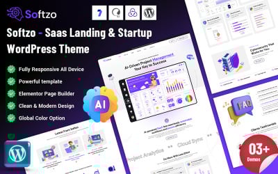 Softzo – Saas Landing & Startup WordPress Theme