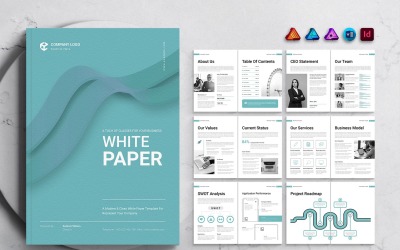 Business White Paper Template for MS Word, InDesign and Affinity Suites