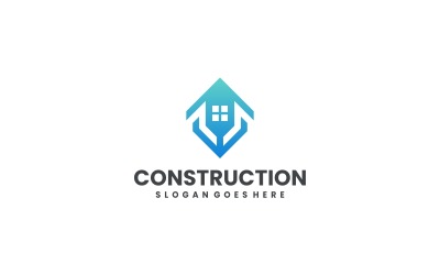 Gradient Modern Construction Logo-ontwerp