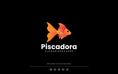 Gradient Modern Fish Logo Design 657