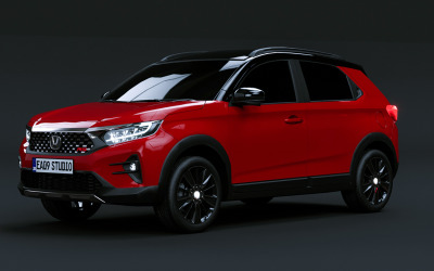 Honda WR-V 2023 SUV 3D-modell