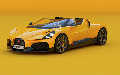 2024 Bugatti W16 Mistral 3d  model