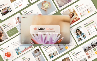 MindBloom – PowerPoint-sjabloon voor geestelijke gezondheid
