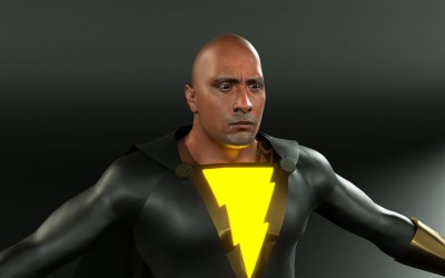 Modello 3D del personaggio di Black Adam