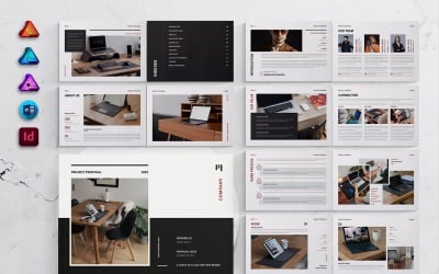 Project Proposal Template Design Landscape for MS Word, InDesign and Affinity Suites