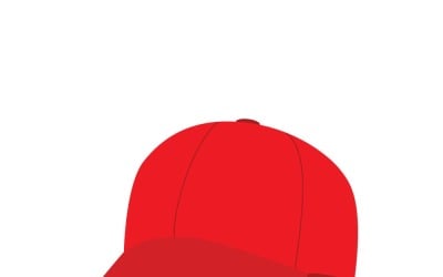 Illustrazione vettoriale piatta dell&amp;#39;icona del berretto da baseball