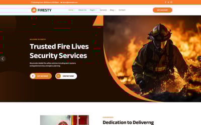 Firesty - Пожарный Elementor WordPress Them