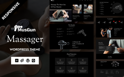 MusGun - Masszírozó termék és üzlet WooCommerce WordPress Elementor sablon
