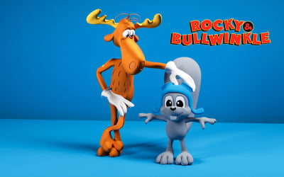 Rocky &amp;amp; Bullwinkle Rigged modello 3D del personaggio