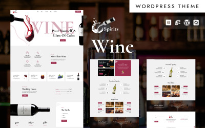 Spirituosen - Wein, Weingut und Weinberg WordPress Elementor Theme