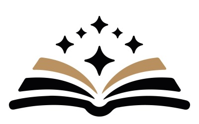 A minimalist logo book icon