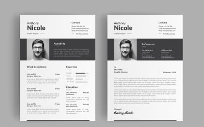 Clean Resume Template Professional CV Design