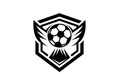 Modèle de logo de badge de football