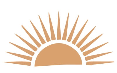 The sun silhouette vector design
