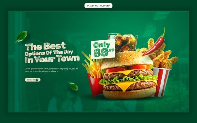 Delicious Food Social Media Web Banner Template