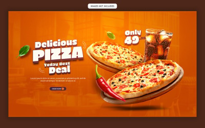 Delicious Food Social Media Web Banner  Template