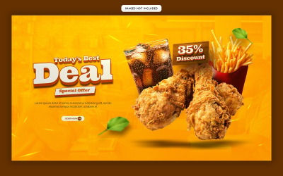 Delicious Food Social Media  Web Banner Template