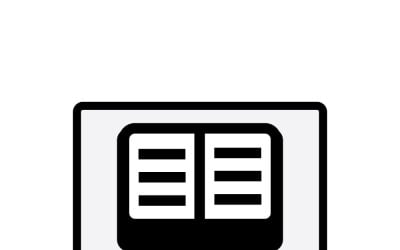 Modern Tablet with E-Book Open - Mobile Reading &amp;amp; Digital Library App Icon