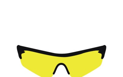 Realistische Sportbrille Vektor Mockup isoliert