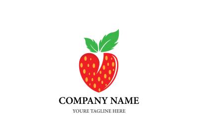 Strawberry Fresh Logo Template