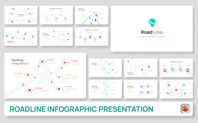 路线图 – 路线图信息图表 PowerPoint 演示模板