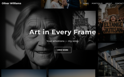 Modèle de portfolio de photographie d&amp;#39;Oliver