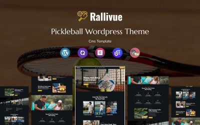 Rallivue – Pickleball Club mångsidigt responsivt WordPress-tema