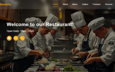 Savoria – Modello di landing page Bootstrap pulito per ristoranti