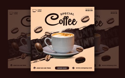 Spezielle Kaffee-Social-Media-Vorlage