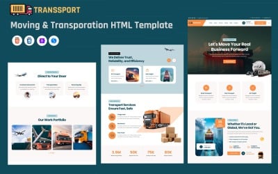 Transport - Flytt- och transport HTML-mall