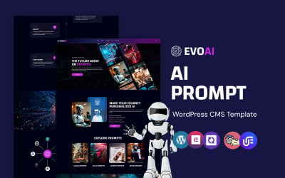 Evoai - AI Prompts és Technológiai WordPress Elementor Témá