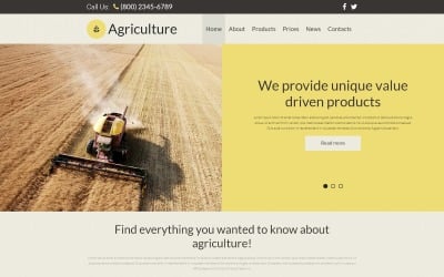 Адаптивный шаблон Joomla для сельского хозяйства