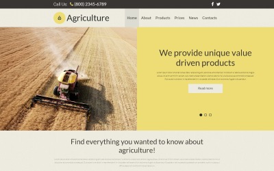 "Agriculture Responsive Joomla Template" thème Joomla adaptatif #54587